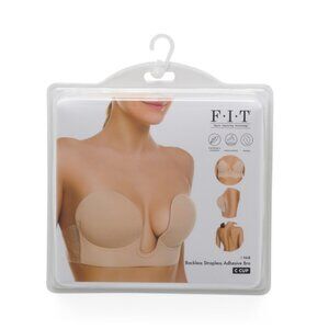 FIT Beige Backless Strapless Adhesive Bra